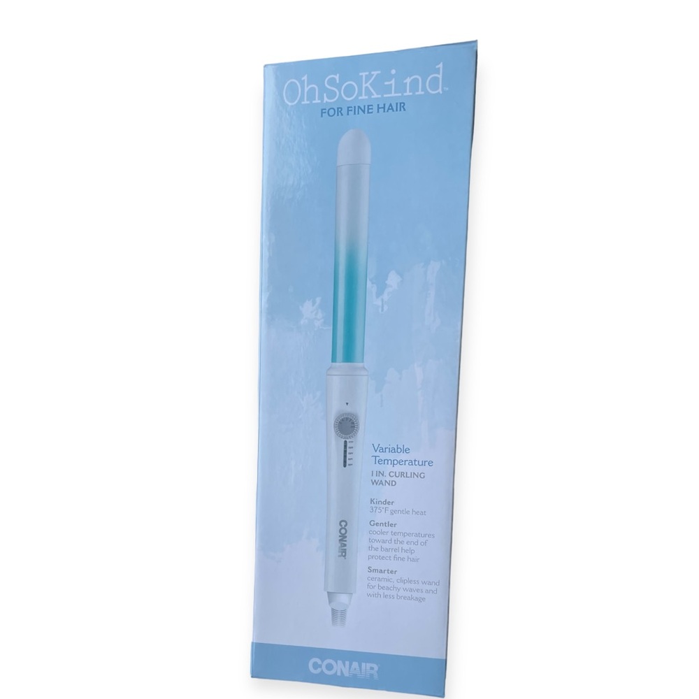 CONAIR OhSoKind Curling Wand For Fine Hair 1-inch Straight Wand. BNIB! - Picture 3 of 5